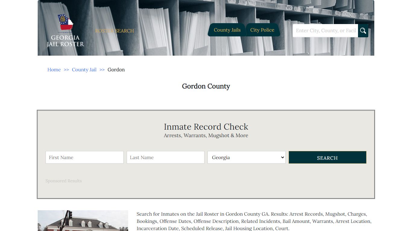 Gordon County - Georgia Jail Inmate Search